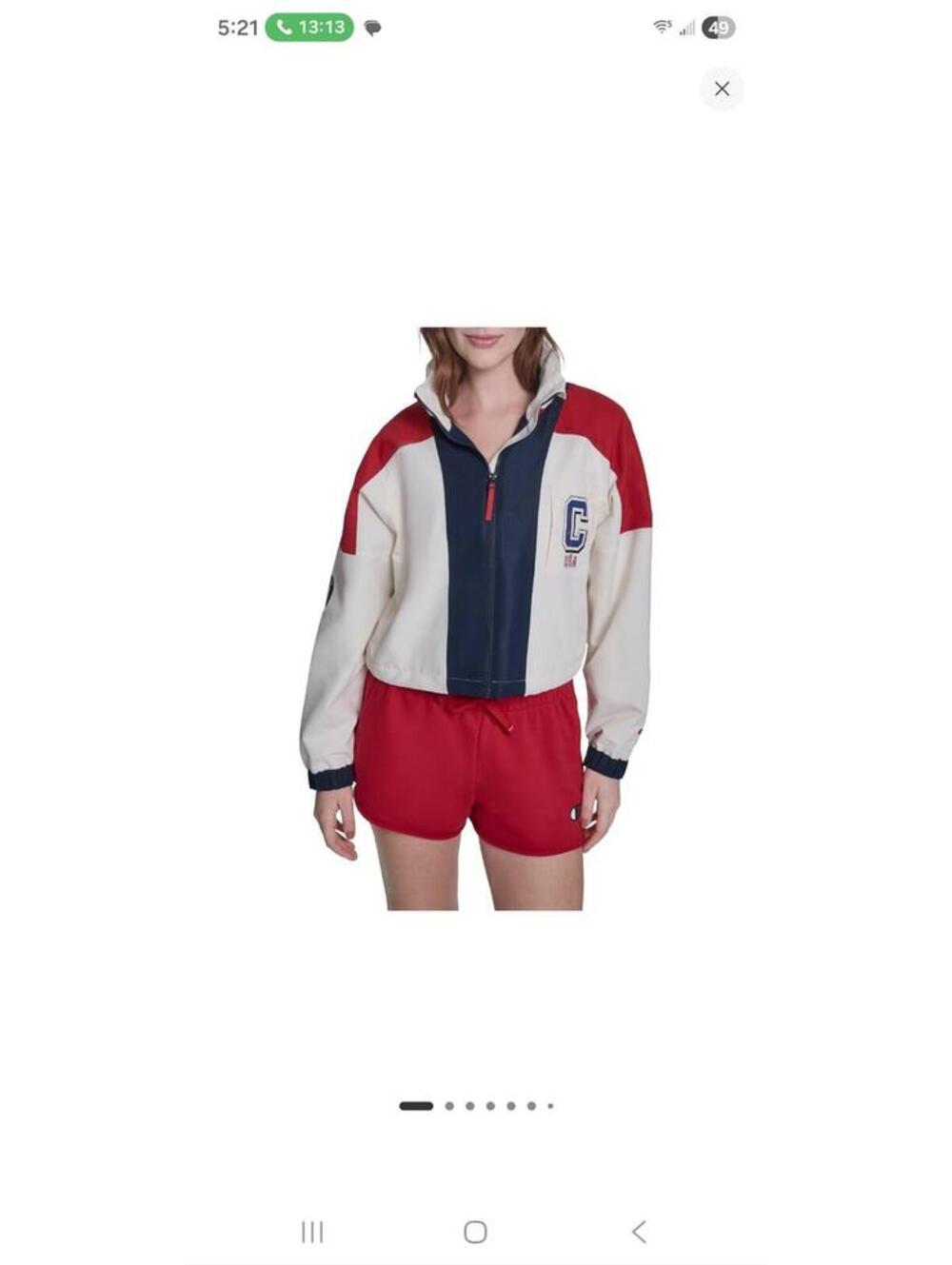 Women's Champion Cropped Windbreaker Jacket small